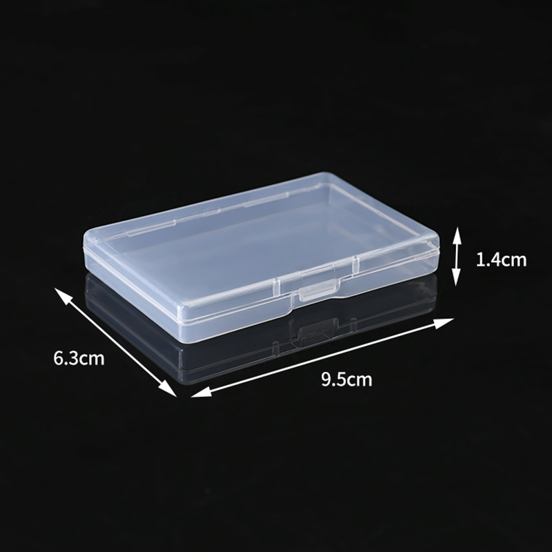 Rectangular PP card box, small and large sizes side by side